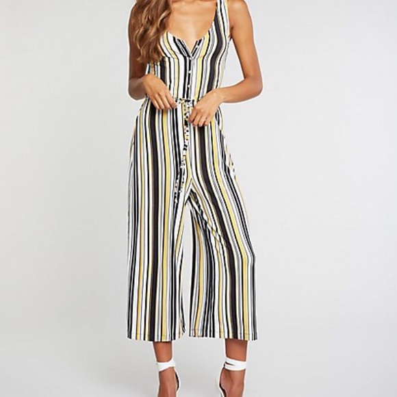 black yellow jumpsuit
